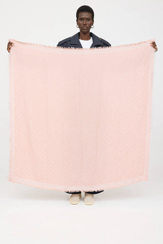 Louis Vuitton Monogram Fringe Trim Scarf