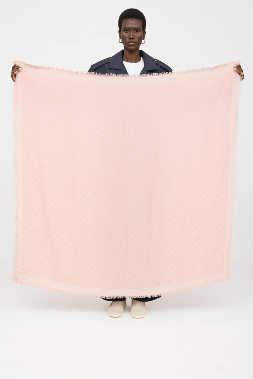 Louis Vuitton Monogram Fringe Trim Scarf