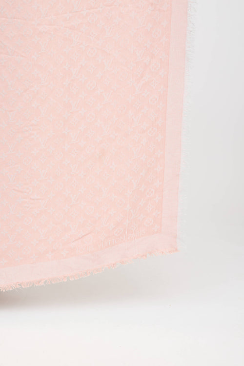 Louis Vuitton Monogram Fringe Trim Scarf