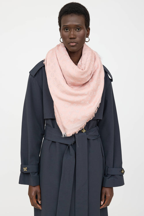 Louis Vuitton Monogram Fringe Trim Scarf