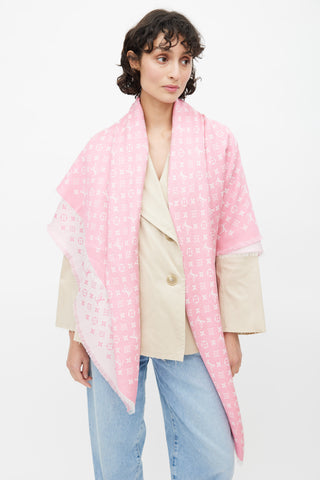 Louis Vuitton Pink My Daily Denim Shawl