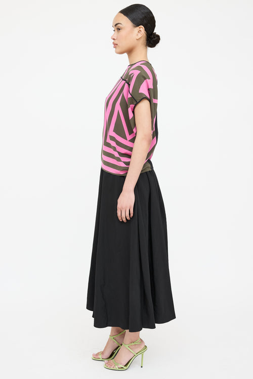 Louis Vuitton Printed Logo Blouse Top