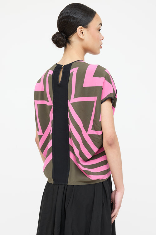 Louis Vuitton Printed Logo Blouse Top