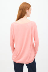Louis Vuitton Pink Silk & Cotton One Pocket Knit Top