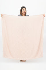 Louis Vuitton Pink Silk & Wool Monogram Shawl