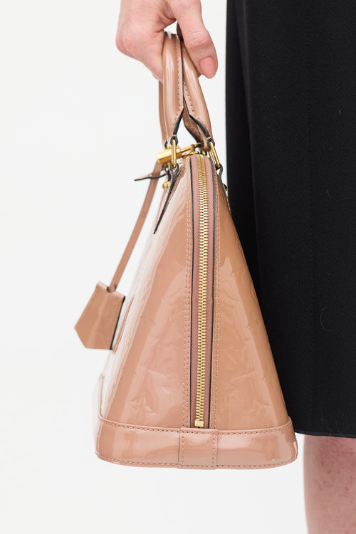 Louis Vuitton Pink Vernis Monogram Alma PM Bag
