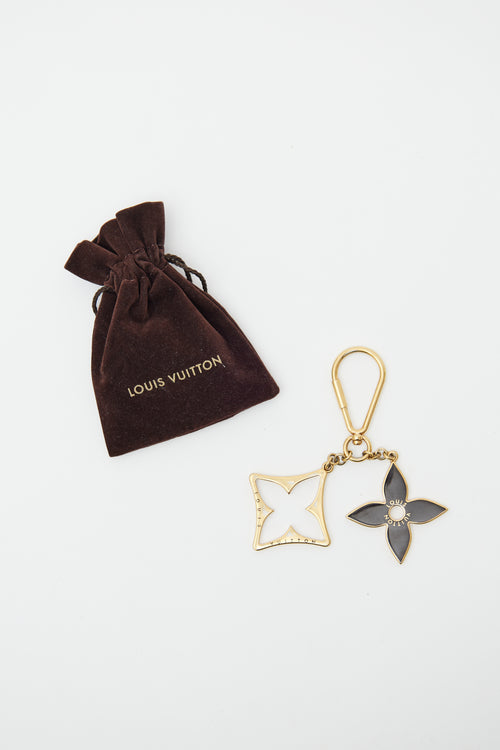 Louis Vuitton Brown & Gold Puzzle Key Ring