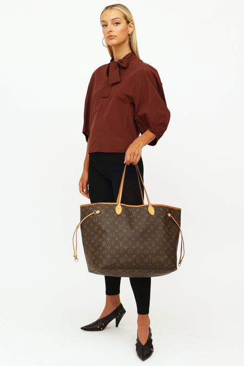 Louis Vuitton Brown Monogram GM Neverfull Bag