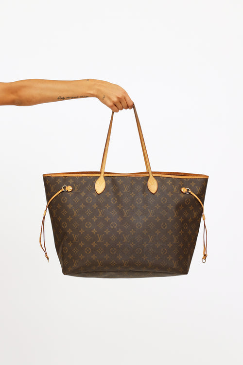 Louis Vuitton Brown Monogram GM Neverfull Bag