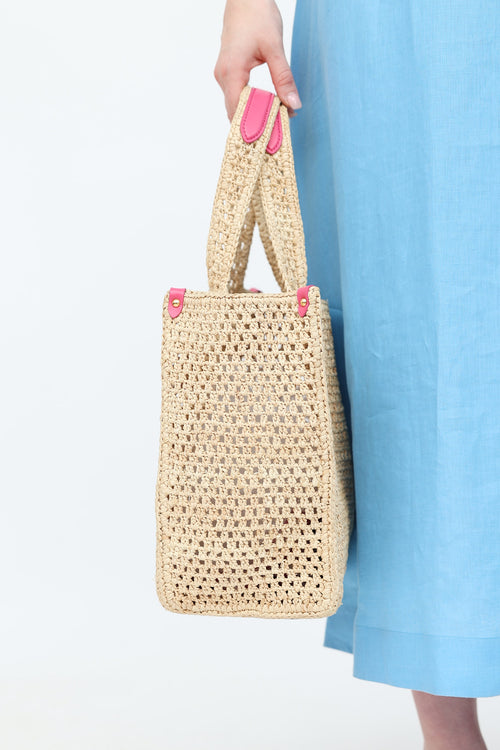 Louis Vuitton Raffia Hawaii On The Go MM Tote
