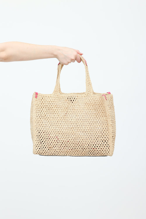 Louis Vuitton Raffia Hawaii On The Go MM Tote