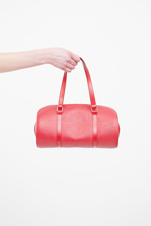 Louis Vuitton Red Epi Soufflot Bag