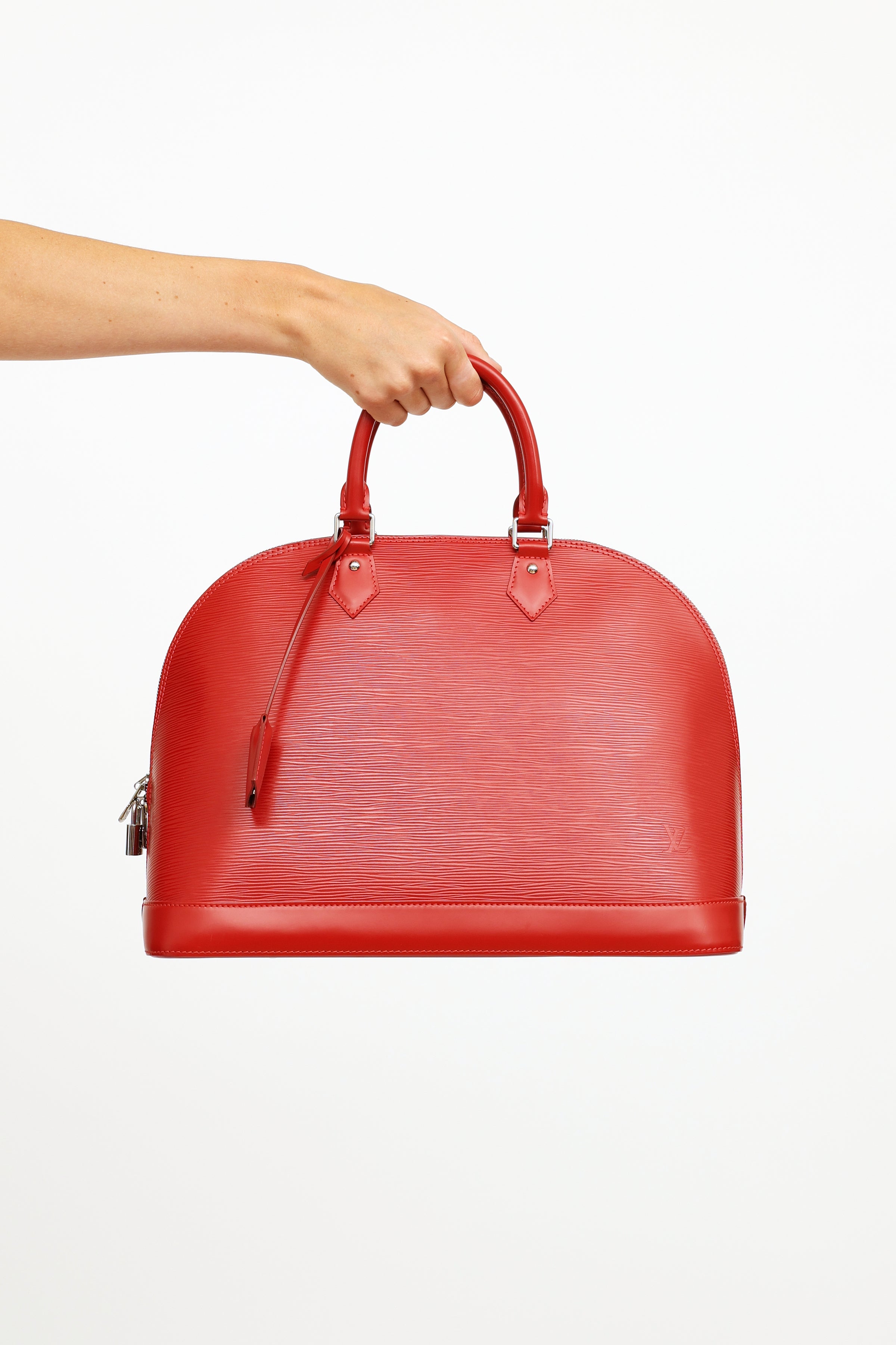 Louis Vuitton Red Epi Leather Alma Bag