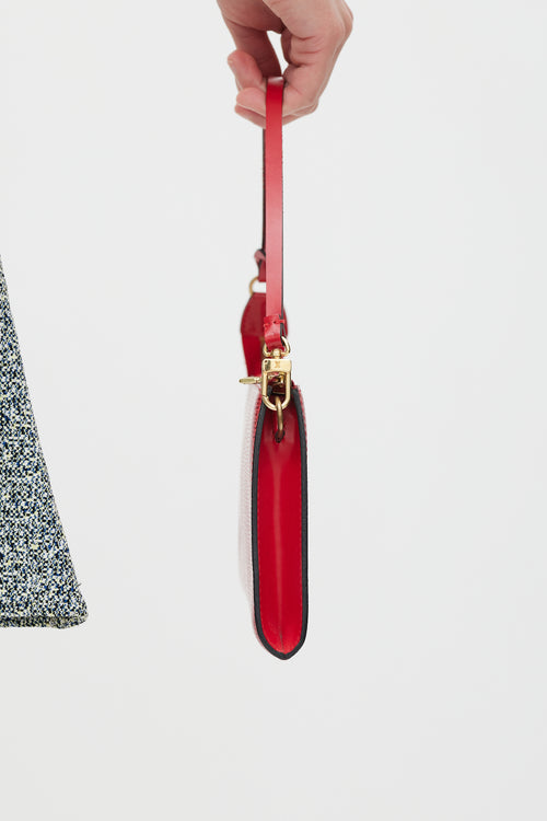 Louis Vuitton Red Epi Leather Pochette Accessoires Clutch