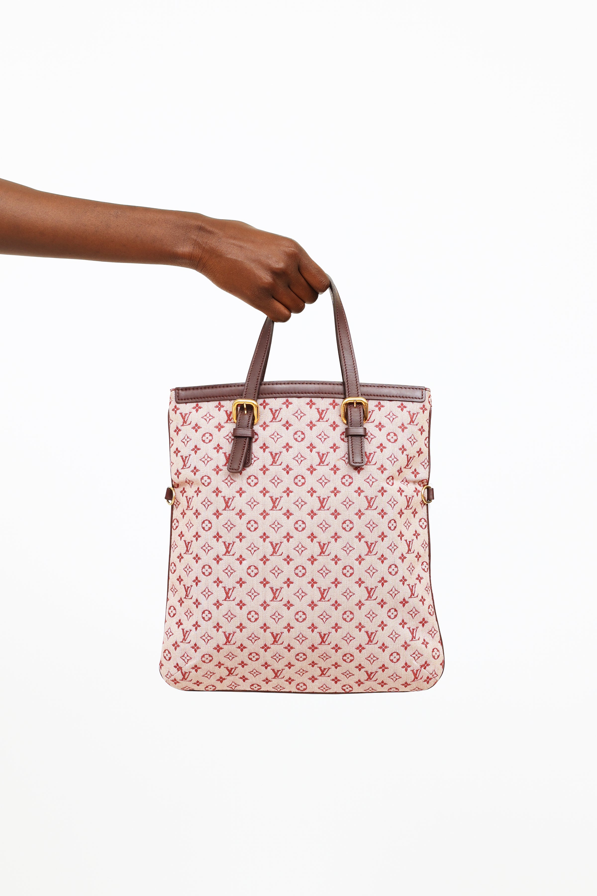 Louis Vuitton Burgundy Monogram Mini Lin Alma Haut Tall Domed Satchel  Handbag