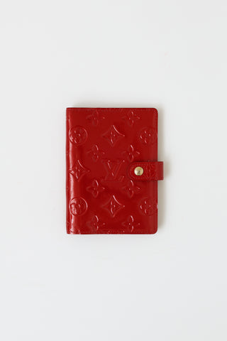 Louis Vuitton Red Monogram Vernis Agenda & Passport Holder