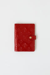 Louis Vuitton // Red Monogram Vernis Agenda & Passport Holder