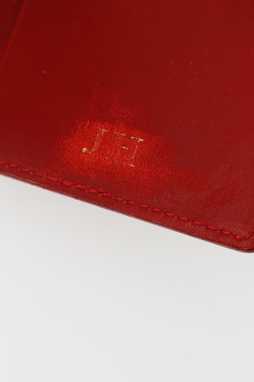 Louis Vuitton Red Monogram Vernis Agenda & Passport Holder