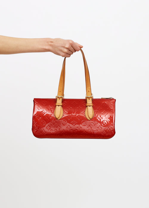 Louis Vuitton Red Vernis Rosewood Avenue Bag