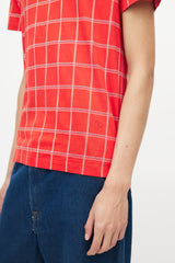 Louis Vuitton Red & White Monogram Plaid T-Shirt