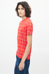 Louis Vuitton Red & White Monogram Plaid T-Shirt
