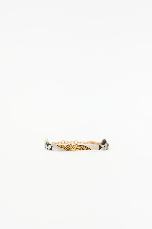 Louis Vuitton Ribbon & Chain V Bracelet