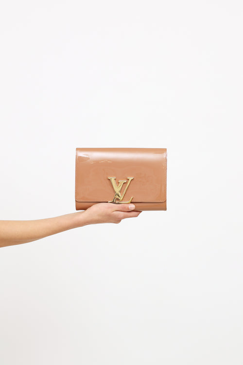 Louis Vuitton Rose Velours Vernis Louise Clutch