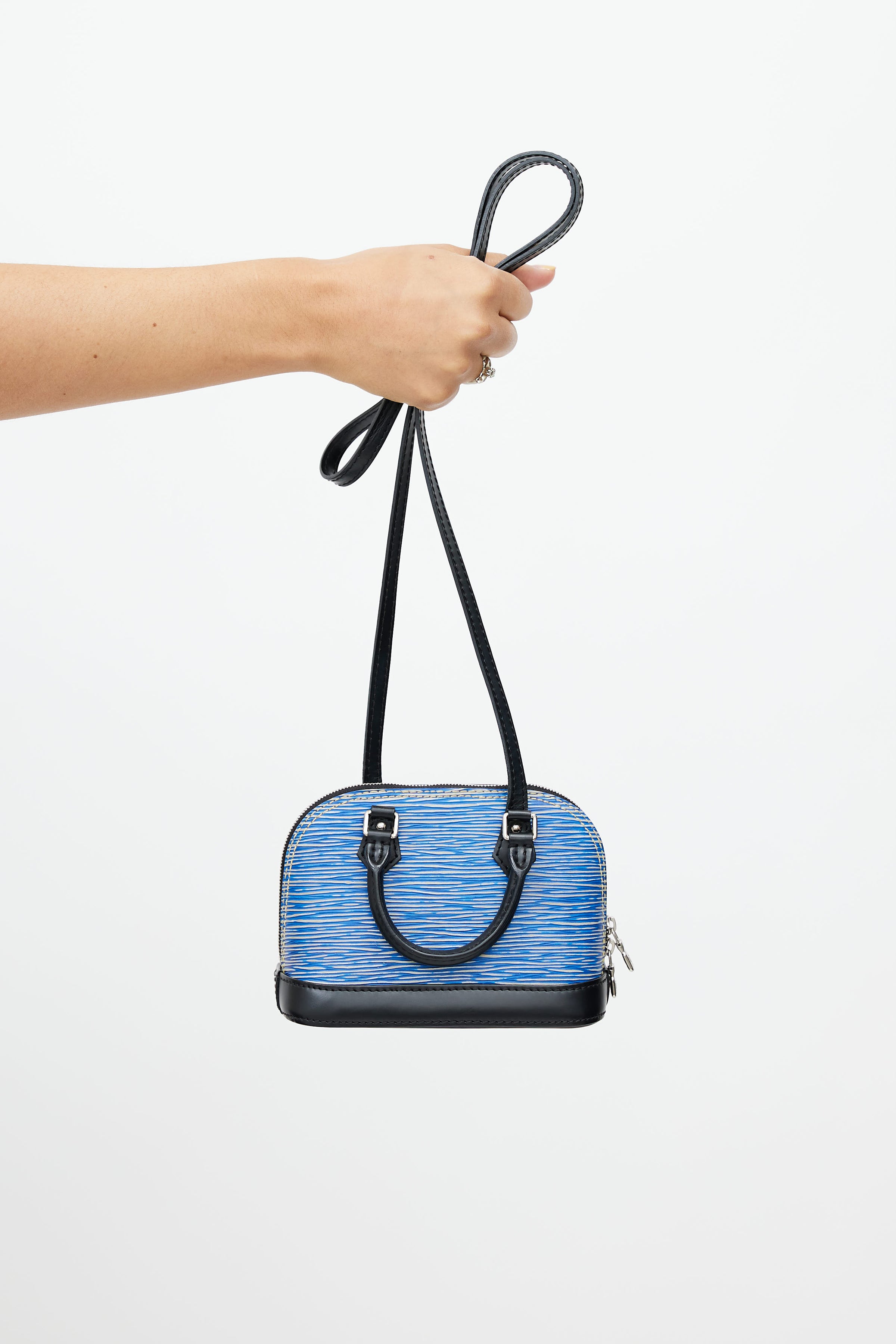 Louis Vuitton // SS 2016 Blue Denim Epi Leather Nano Alma Shoulder