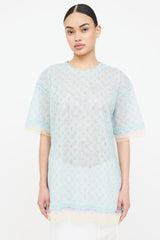 Louis Vuitton SS 2020 Layered Mesh Monogram Top