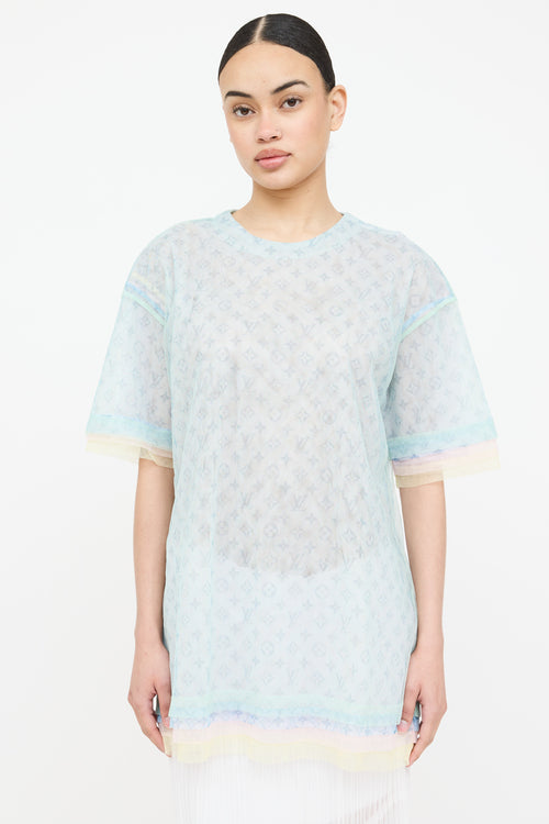 Louis Vuitton SS 2020 Layered Mesh Monogram Top