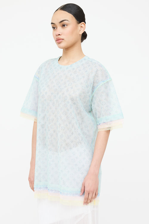 Louis Vuitton SS 2020 Layered Mesh Monogram Top