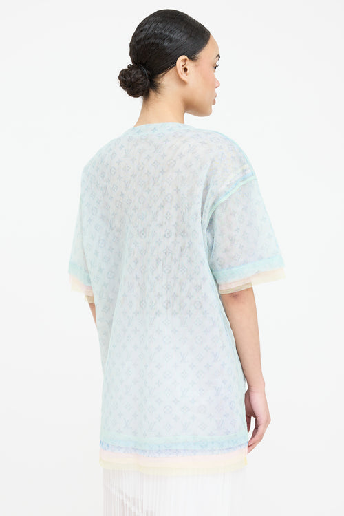 Louis Vuitton SS 2020 Layered Mesh Monogram Top