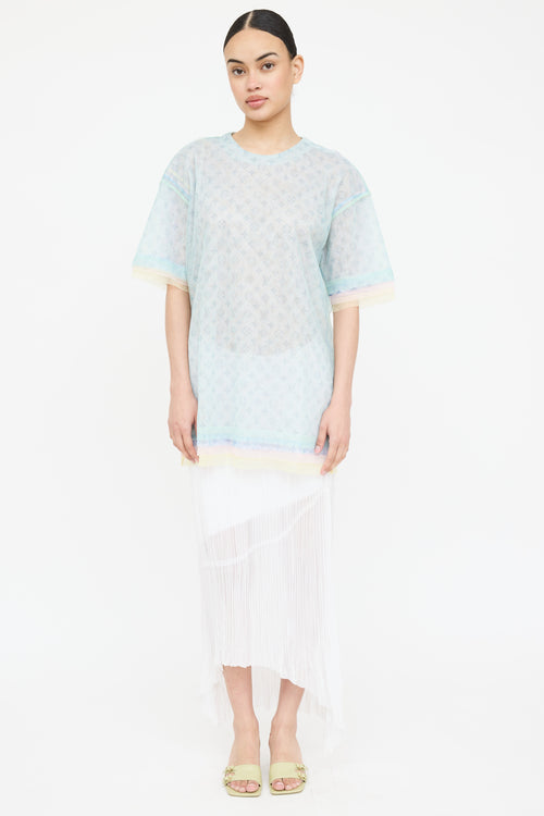 Louis Vuitton SS 2020 Layered Mesh Monogram Top
