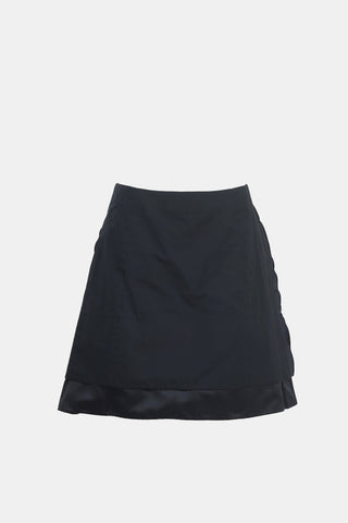 Louis Vuitton Silk Layered Mini Skirt