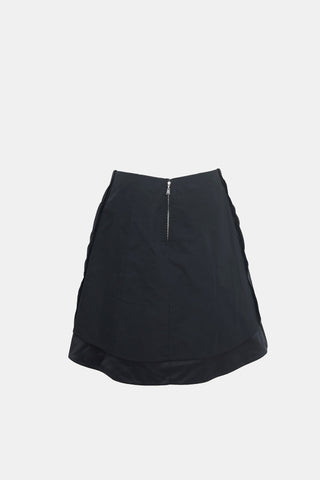 Louis Vuitton Silk Layered Mini Skirt