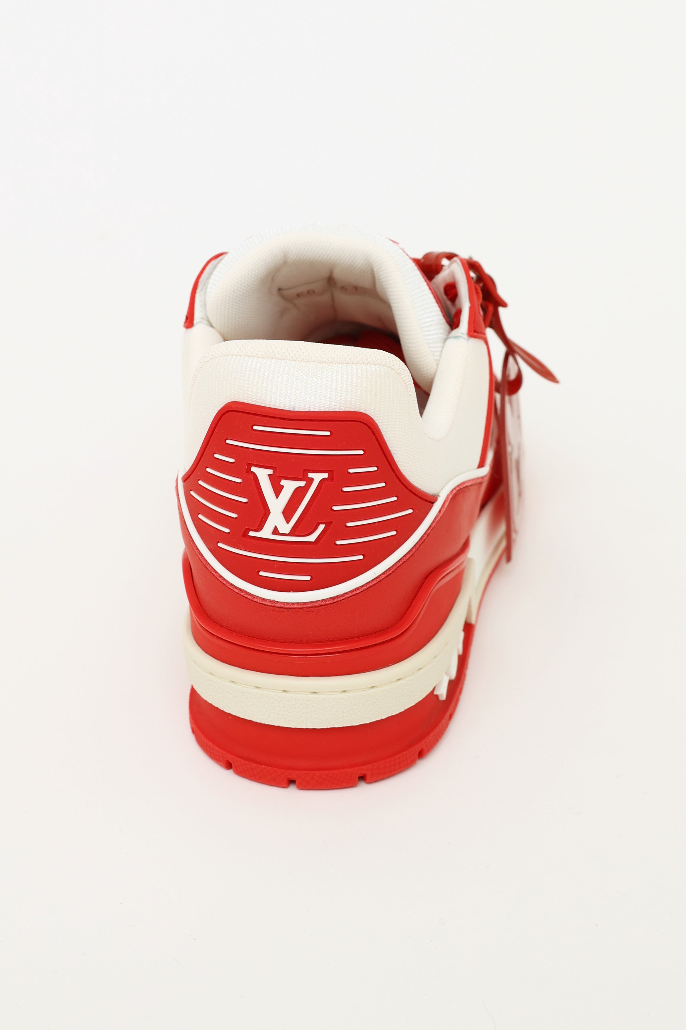 Louis Vuitton // x (RED) White and Red Project Trainer Sneaker