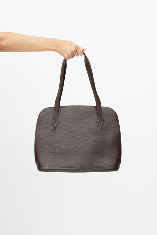 Louis Vuitton Vintage Brown Epi Leather Lussac Shoulder Bag