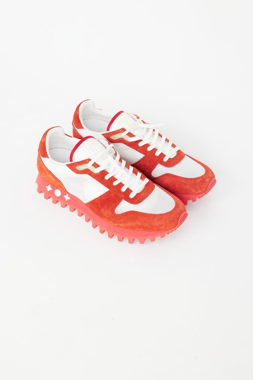 Louis Vuitton Virgil Abloh Red & White Runner Sneaker