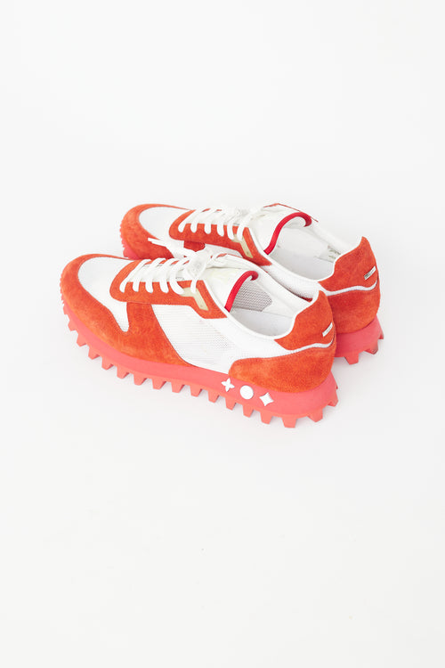 Louis Vuitton Virgil Abloh Red & White Runner Sneaker