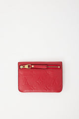 Louis Vuitton Red Leather Empreinte Key Ring Pouch