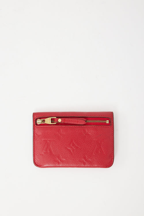 Louis Vuitton Red Leather Empreinte Key Ring Pouch