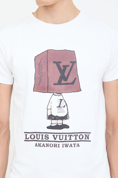 Louis Vuitton White Akanori Iwata Graphic T-Shirt