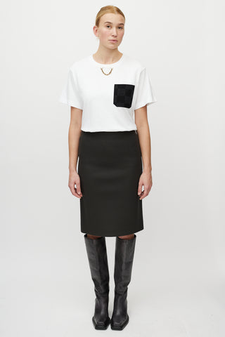 Louis Vuitton // White & Black Icons Logo T-Shirt – VSP Consignment