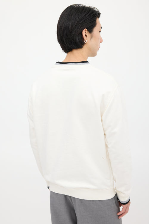 Louis Vuitton White & Black Graphic Crewneck