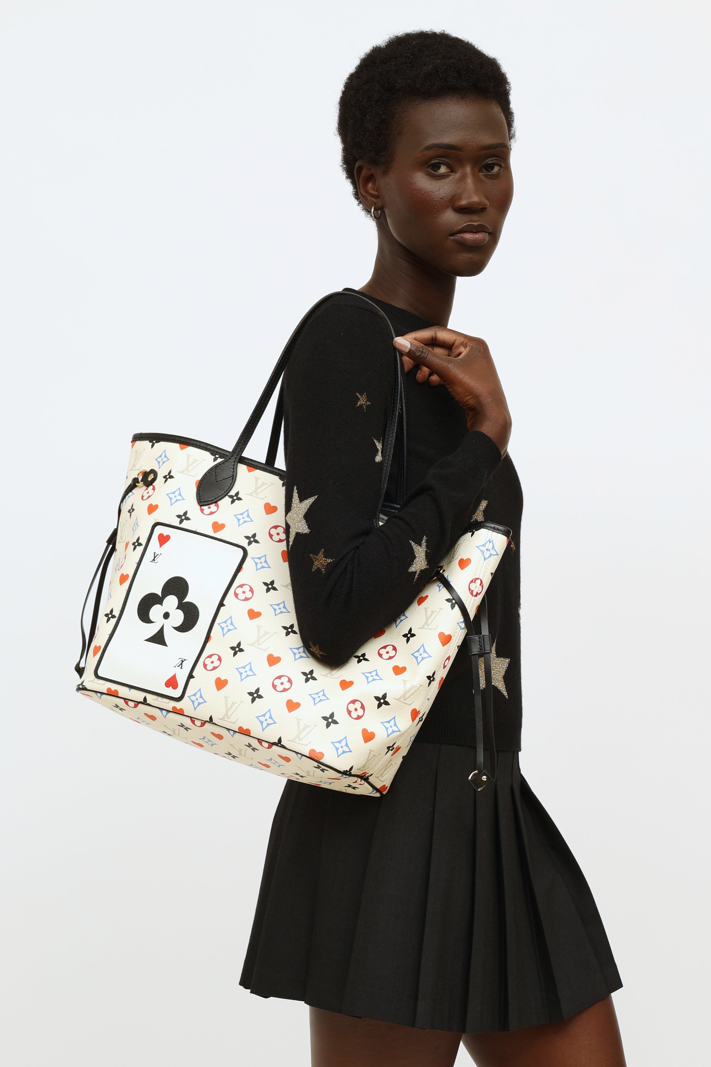 Louis Vuitton // Cream Game On Neverfull Tote Bag – VSP Consignment