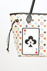 Louis Vuitton Cream Game On Neverfull Tote Bag