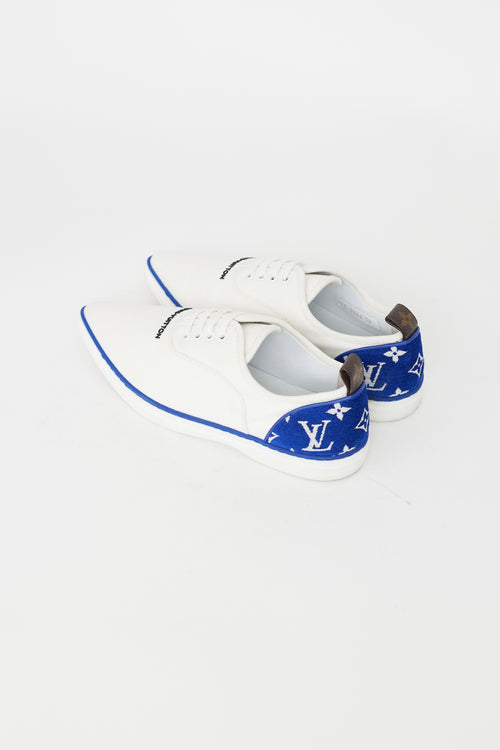 Louis Vuitton White Cotton Hatchpoint Sneaker