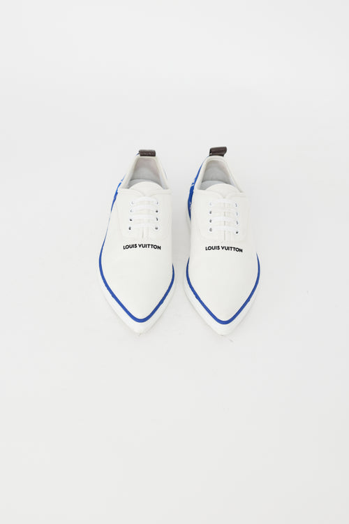 Louis Vuitton White Cotton Hatchpoint Sneaker