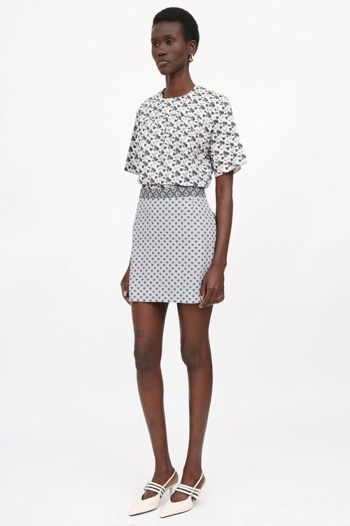 Louis Vuitton Flower Patterned Skirt