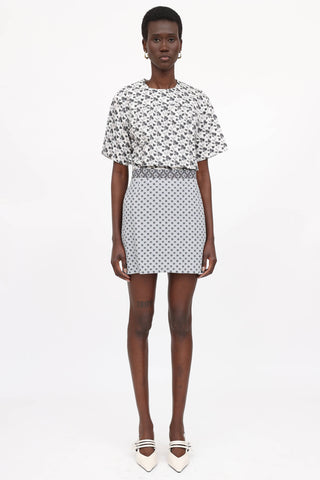 Louis Vuitton Flower Patterned Skirt